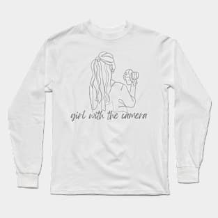 Girl with the camera | Female Photographer T Shirt Design Long Sleeve T-Shirt